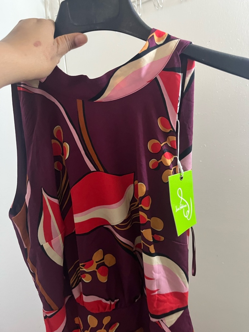 Sam Edelman Plum Floral & Abstract Print Sleeveless Maxi Dress - Picture 8 of 10
